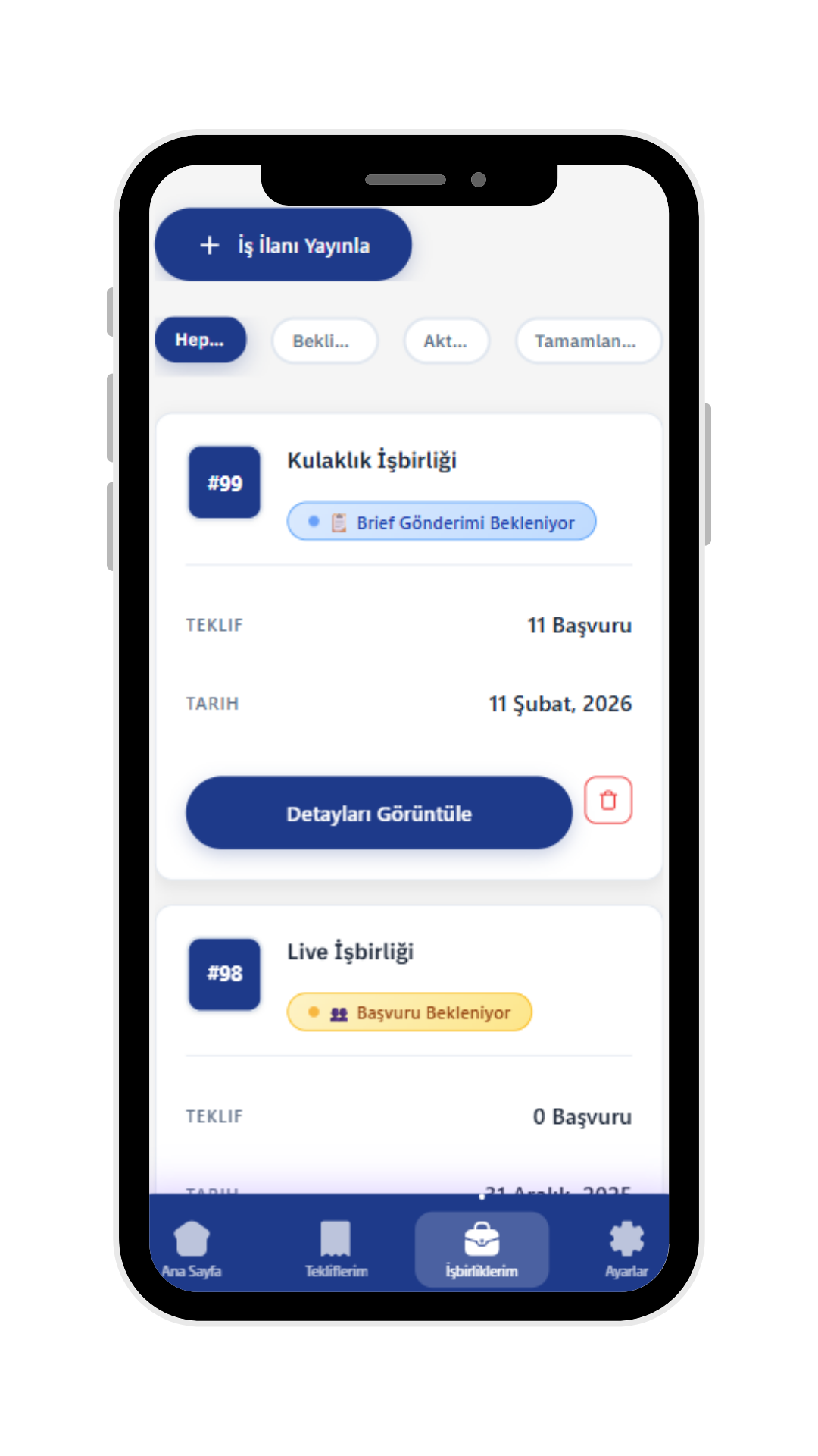 Başarıyla Tamamlanmış İşbirliği